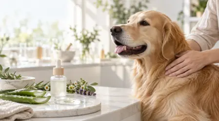 Flaconi di cosmetici Amorcoda e zampa di cane per comunicare sicurezza Human Grade